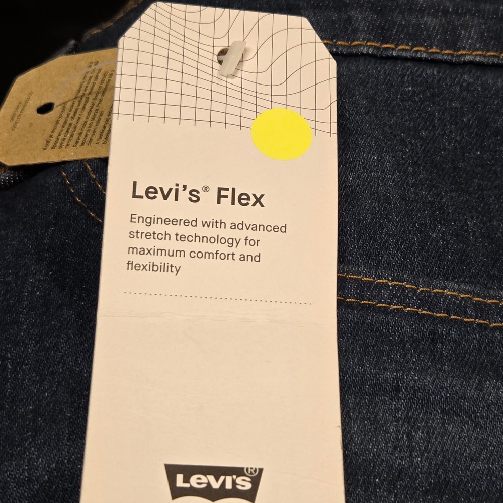 Levi's 505 Regular Fit Jeans 40x30 Blue Flex Stretch Straight Leg Denim - Picture 7 of 8